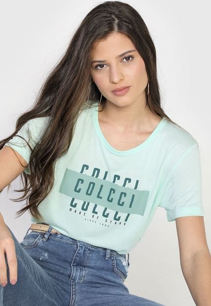 Camiseta Colcci Made of Stars Verde - Marca Colcci