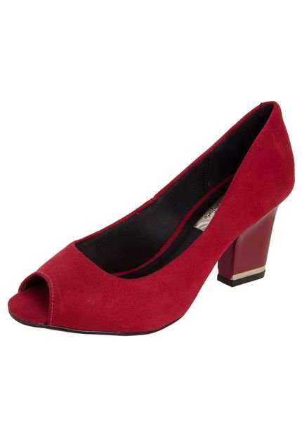 Peep Toe Beira Rio Vermelho - Marca Beira Rio