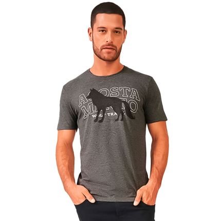 Camiseta Acostamento Wolf Travel VE24 Cinza Masculino - Marca Acostamento