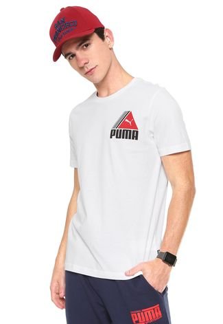 Camiseta Puma Tri Retro Branca