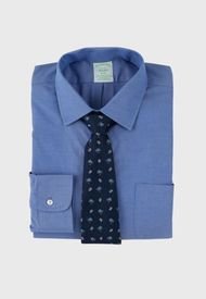 Camisa Supima Cotton Non-Iron Oxford Ainsley Azul Brooks Brothers