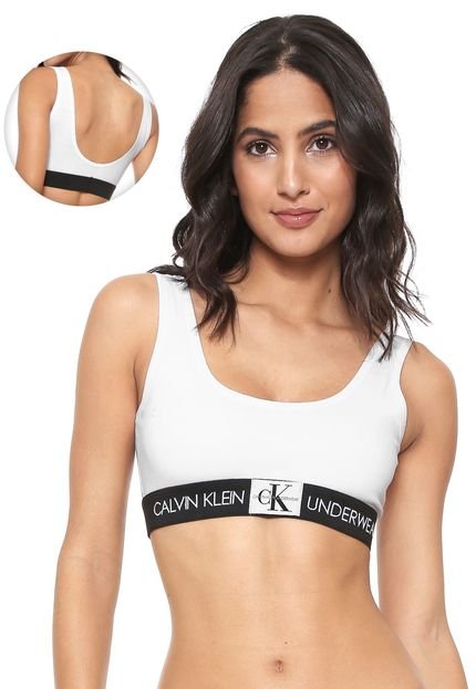 Top Calvin Klein Underwear Monogram Branco - Marca Calvin Klein Underwear