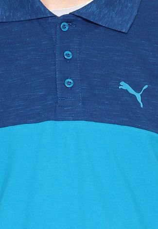 Camisa Polo Puma Rebelblock Azul