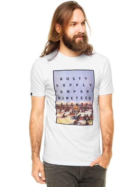 Camiseta Manga Curta Rusty Beach Branca - Marca Rusty