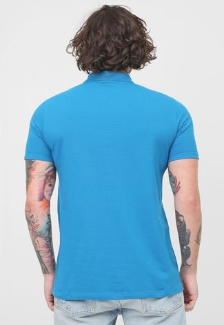 Camisa Polo Malwee Reta Bolso Azul