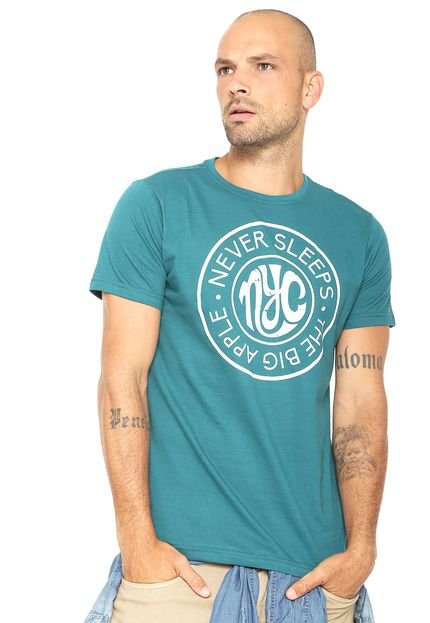 Camiseta FiveBlu Never Sleeps Verde - Marca FiveBlu