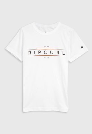Camiseta Rip Curl Infantil Logo Branca