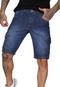 Bermuda Masculino Alleppo Cargo Jeans Escuro Bari - Marca Alleppo Jeans