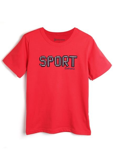 Camiseta Extreme Menino Lettering Vermelha - Marca Extreme