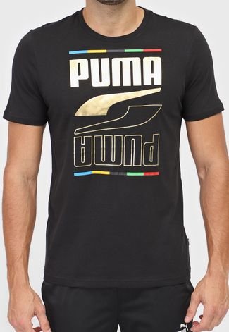 Camiseta Puma Rebel 5 Continents Preta