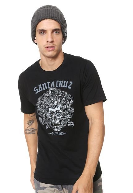 Camiseta Santa Cruz Medusa Preta - Marca Santa Cruz