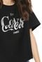 Camiseta Coca-Cola Jeans Lettering Aplicações Preta - Marca Coca-Cola Jeans
