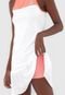 Vestido Fila Curto Drappy Branco/Coral - Marca Fila