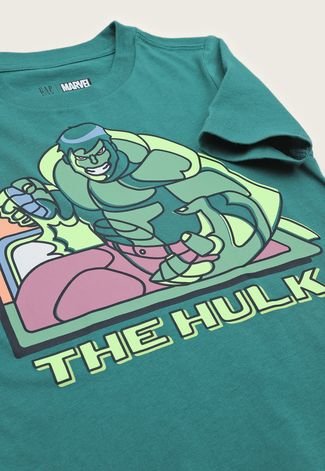 Camiseta Infantil GAP Hulk Verde