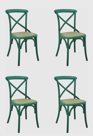 Conjunto 04 Cadeiras Katrina Verde Rivatti