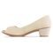 Scarpin Usaflex Peep Toe Couro Feminino Bege - Marca Usaflex