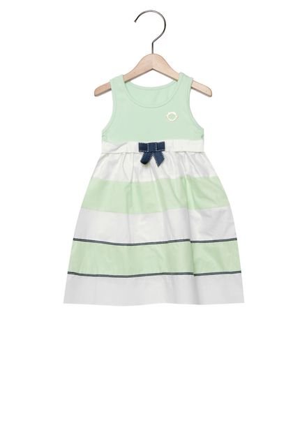Vestido Curto Milon Laço Infantil Verde - Marca Milon