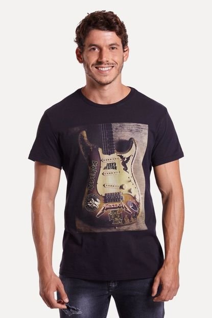 Camiseta Estampada Guitarra Reserva Preto - Marca Reserva