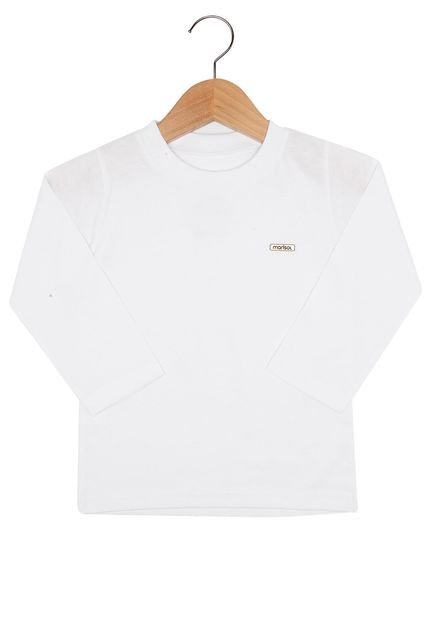 Camiseta Marisol Manga Longa Menino Branco - Marca Marisol