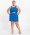 Shorts Feminino Plus Size Crepe Light Secret Glam Azul - Marca Secret Glam