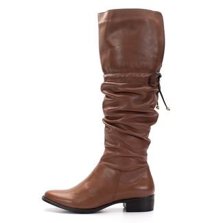 Bota cano hot sale longo enrugada