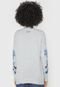 Suéter Tricot Desigual Floral Aplicações Cinza - Marca Desigual
