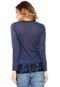 Blusa FiveBlu Renda Azul - Marca FiveBlu