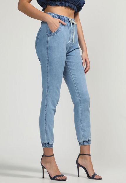 Calça Jeans Biotipo Jogger Amarração Azul - Marca Biotipo