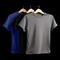 Kit 03 Camisetas Masculinas Algodão Confort Slim Tee – Slim Fitness  Preto Cinza AzulMarinho - Marca Slim Fitness