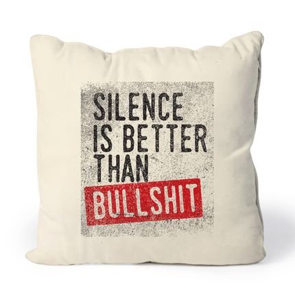 Almofada Silence Is Better - Marca Studio Geek 