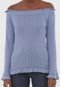 Blusa Hering Tricot Ombro a Ombro Azul - Marca Hering