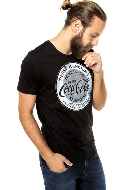 Camiseta Coca-Cola Jeans Thirst Quenching Preta - Marca Coca-Cola Jeans