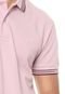 Camisa Polo Colcci Reta Listras Rosa - Marca Colcci