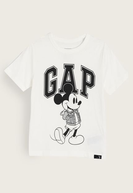 Camiseta Infantil GAP Mickey Branca - Marca GAP