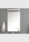 Espelheira p/ Banheiro C/ painel tecla tomada e LED Cora 60cm Branca Bosi - Marca Bosi