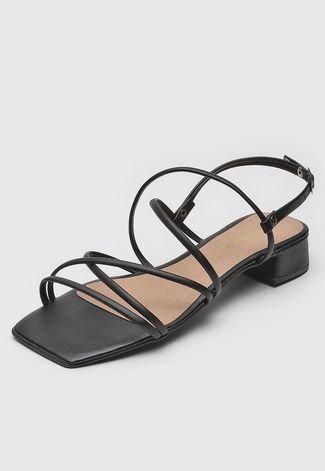 Sandália Dafiti Shoes Tiras Preta