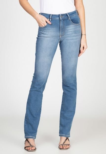 Calça Jeans tipo Moletom Bloom Reta Azul Médio - Marca Bloom