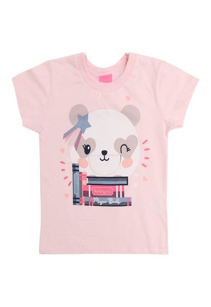 Camiseta Kamylus Infantil Urso Rosa - Marca Kamylus