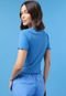 Blusa Vero Moda Canelada Azul - Marca Vero Moda
