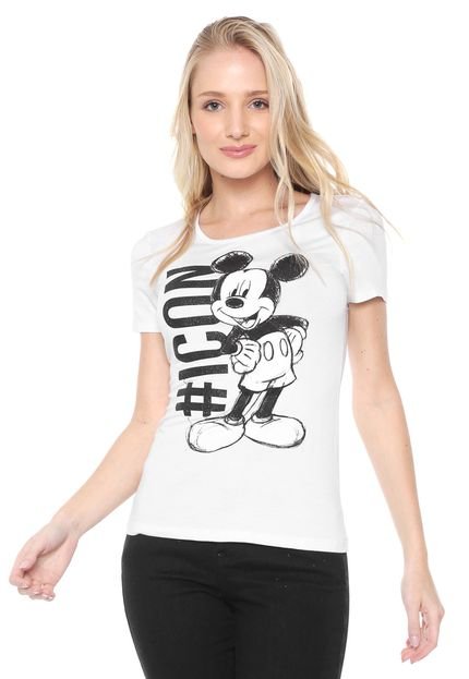 Blusa Cativa Disney Mickey Icon Branca - Marca Cativa Disney