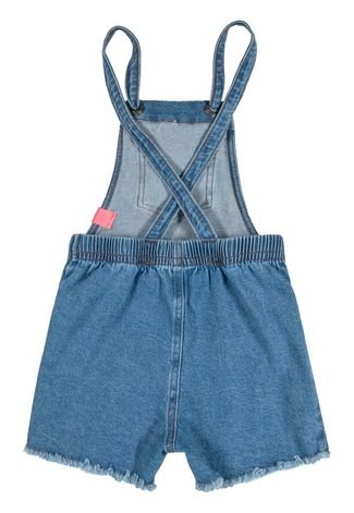 Jardineira em Jeans Infantil para Menina Quimby Azul