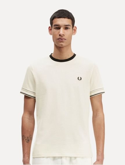 Camiseta Fred Perry Masculina Regular Piquet Bold Tipped Off-White - Marca Fred Perry