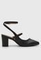 Scarpin Slingback Vizzano Fecho Duplo Preto - Marca Vizzano