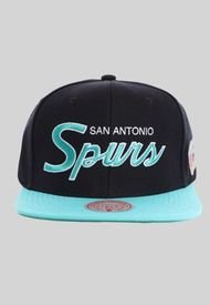 Gorro Snapback San Antonio Spurs Black Turquesa Mitchell And Ness