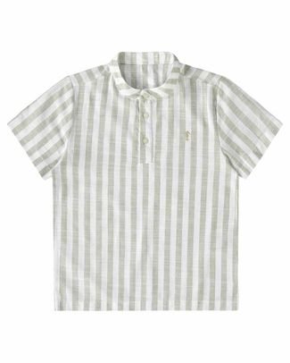 Conjunto Camiseta Linho e Bermuda Linho Infantil Masculino Onda Marinha