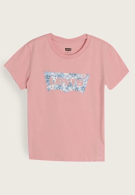 Camiseta Infantil Levis Logo Rosa - Marca Levis