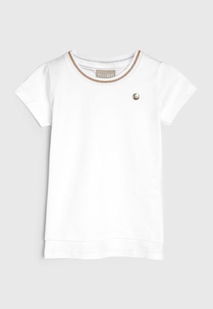Blusa Milon Infantil Logo Branca - Marca Milon