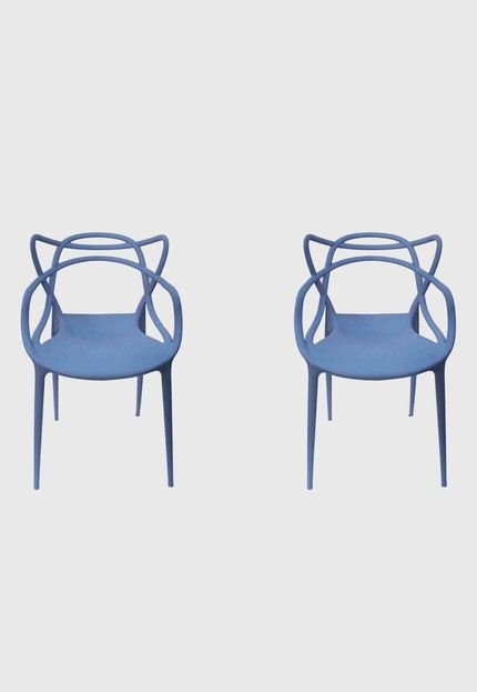 Conjunto 02 Cadeiras Allegra Pp Azul Caribe Rivatti - Marca Rivatti