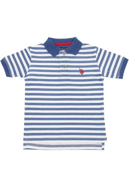 Camiseta U.S. Polo Menino Listrada Azul - Marca U.S. Polo