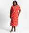 Vestido Feminino Plus Size Estampado Secret Glam Laranja - Marca Secret Glam